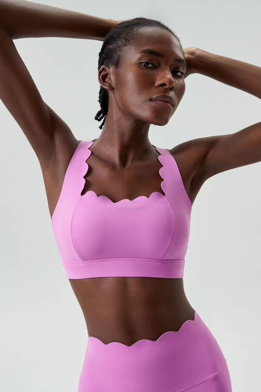 Scallop cross back matching set