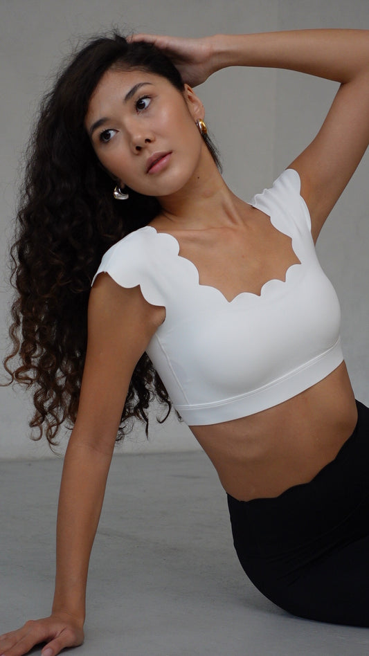 Scallop crop top