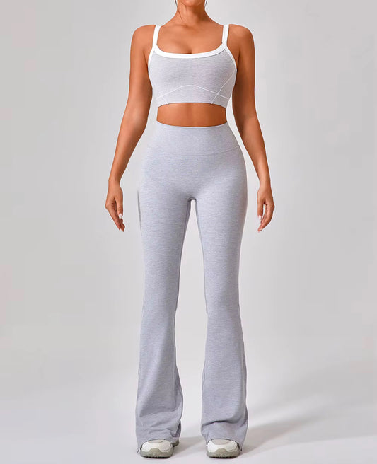 Flared leggings and sports bra set