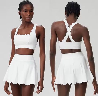 Woman tennis set scallop edition