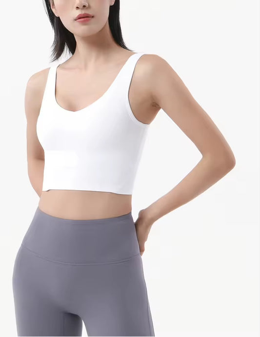 White sports bra