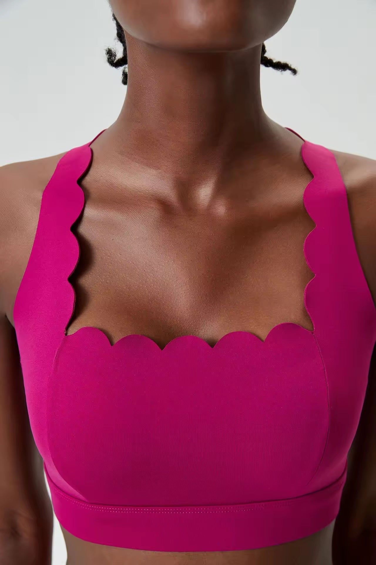 Scallop sports bra