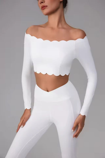 Scalloped pilates set