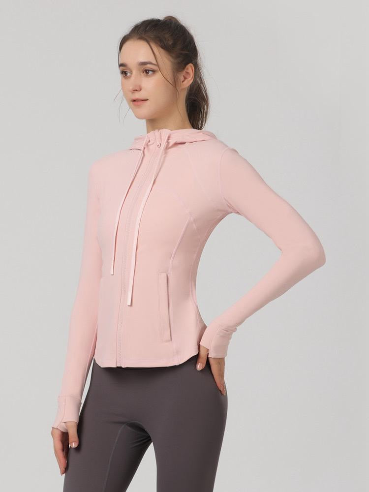 Pink zip fitness jacket