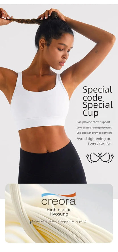 White running sports bra