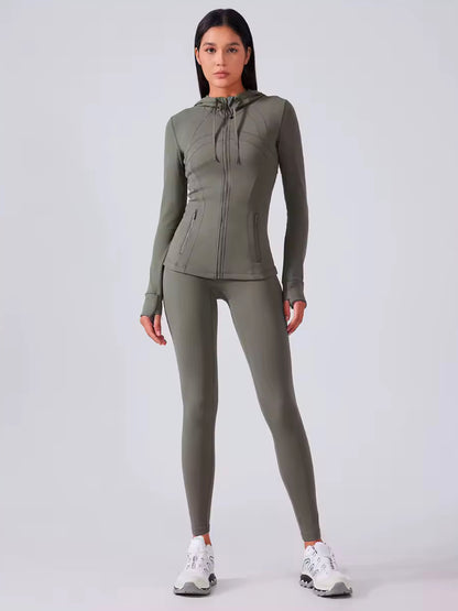 Lightweight women’s fitness jacket for running
